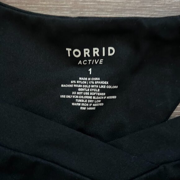 Torrid Active Black Wireless Non Padded Sports Athletic Bra Size 1 - Picture 9 of 16
